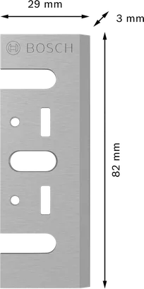 Cuchilla para cepilladora Bosch PRO 82x29x3 mm para un cepillado suave.